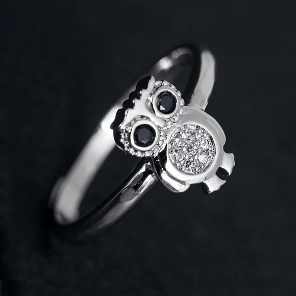 925 Silver Plated 3A CZ Cute Ring for Men Women, FB16FA1042 - Picture 1 of 5